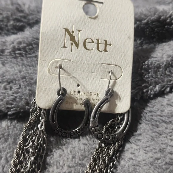 Silver Charm Necklace And Earring Set - Picture 4 of 4